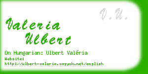 valeria ulbert business card