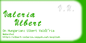 valeria ulbert business card